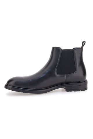 Ferré FU231C621 Schwarze Chelsea-Stiefel aus echtem Leder