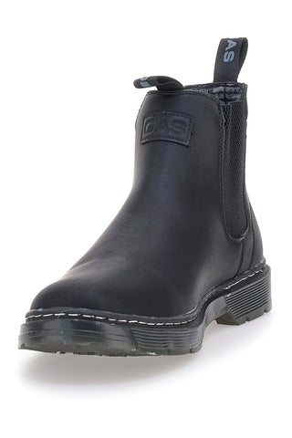 Gas GAM521521 Minimalistische schwarze Chelsea-Boots