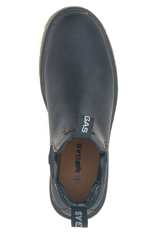 Gas GAM521521 Minimalistische schwarze Chelsea-Boots