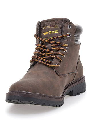 Gas GAM521100 braune gepolsterte Stiefeletten mit gezahnter Sohle