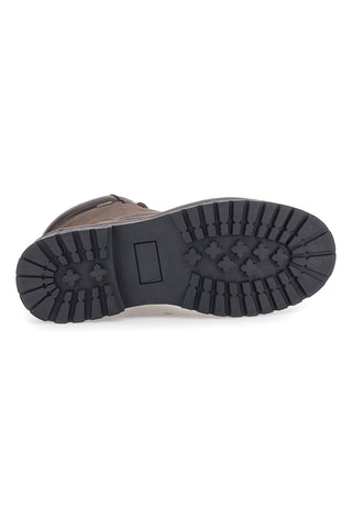 Gas GAM521100 braune gepolsterte Stiefeletten mit gezahnter Sohle