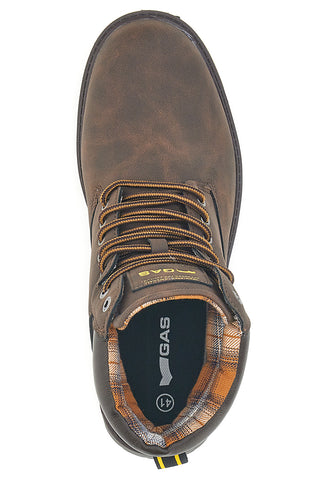 Gas GAM521100 braune gepolsterte Stiefeletten mit gezahnter Sohle