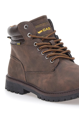 Gas GAM521100 braune gepolsterte Stiefeletten mit gezahnter Sohle