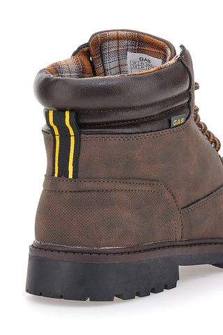 Gas GAM521100 braune gepolsterte Stiefeletten mit gezahnter Sohle