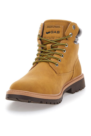 Gas GAM521100 gepolsterte Leder-Ankle-Boots mit gezahnter Sohle