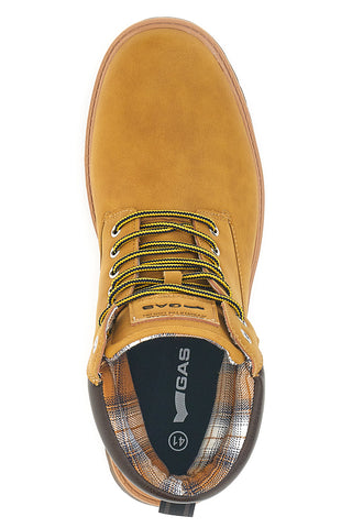Gas GAM521100 gepolsterte Leder-Ankle-Boots mit gezahnter Sohle