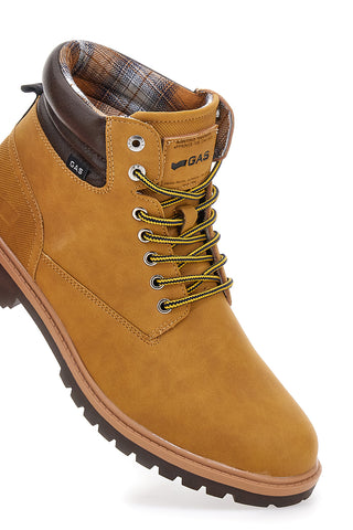 Gas GAM521100 gepolsterte Leder-Ankle-Boots mit gezahnter Sohle