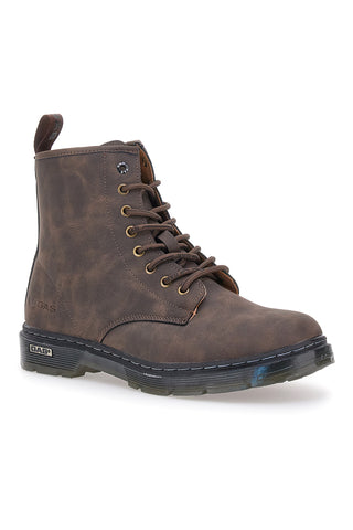 Braune Schnürstiefeletten mit seitlichem Reißverschluss Gas GAM521551