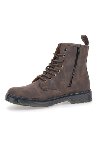 Braune Schnürstiefeletten mit seitlichem Reißverschluss Gas GAM521551