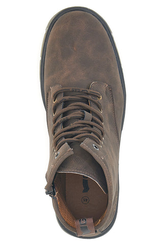 Braune Schnürstiefeletten mit seitlichem Reißverschluss Gas GAM521551