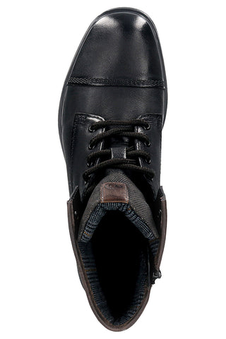 Bugatti 325A0U3T3500 Stiefeletten aus schwarzem Echtleder mit rutschfester Sohle