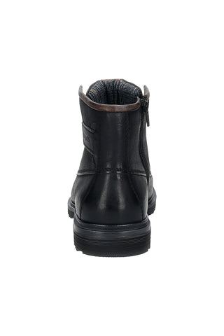 Anfibi neri in vera pelle con suola antiscivolo Bugatti 325A0U3T3500