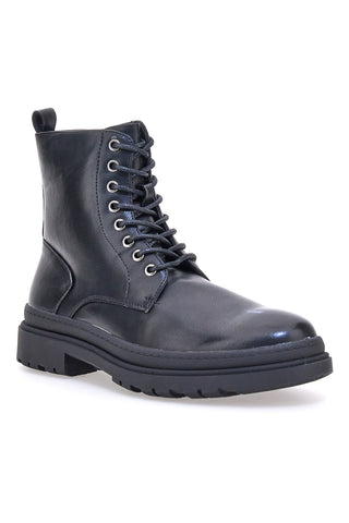 Johes Land 2308102 schwarze Amphibien mit Profilsohle und seitlichem Reißverschluss