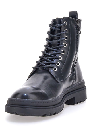 Johes Land 2308102 schwarze Amphibien mit Profilsohle und seitlichem Reißverschluss