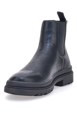 Johes Land 2308101 schwarze Beatles-Stiefel mit Profilsohle