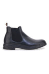 Johes Land 180141 Schwarze Stiefeletten mit gebürstetem Effekt und Gummibändern