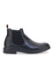 Johes Land 180141 Schwarze Stiefeletten mit gebürstetem Effekt und Gummibändern