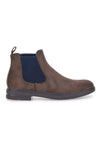 Johes Land 180141 gebürstete braune Beatles-Stiefeletten mit Gummizug