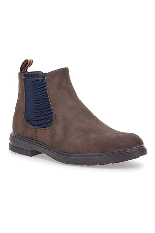 Johes Land 180141 gebürstete braune Beatles-Stiefeletten mit Gummizug