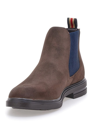 Johes Land 180141 gebürstete braune Beatles-Stiefeletten mit Gummizug