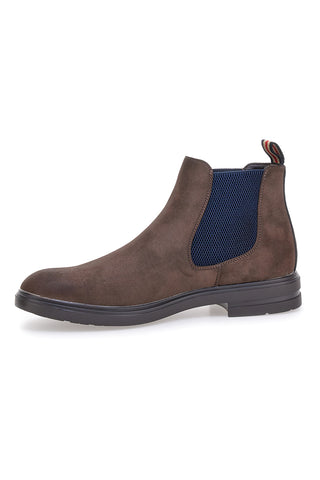 Johes Land 180141 gebürstete braune Beatles-Stiefeletten mit Gummizug