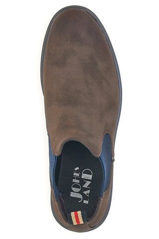 Johes Land 180141 gebürstete braune Beatles-Stiefeletten mit Gummizug