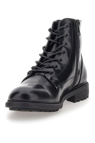 Schwarze Amphibien mit seitlichem Reißverschluss Johes Land 200381