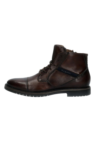 Bugatti 3318373A4100 Stiefeletten aus braunem Echtleder mit verstärkter Spitze
