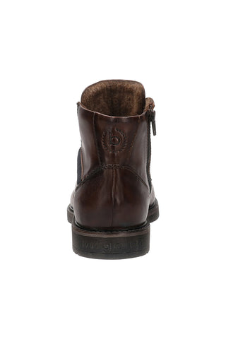 Anfibi marroni in vera pelle con punta rinforzata Bugatti 3318373A4100