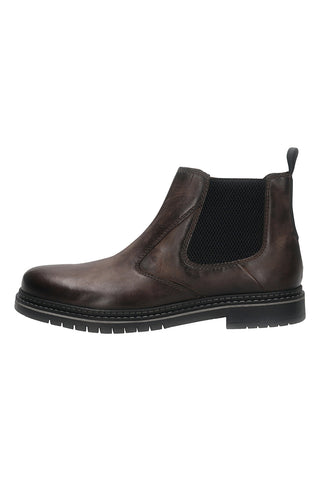 Chelsea boots marroni in pelle con suola carrarmato Bugatti 331AON323200