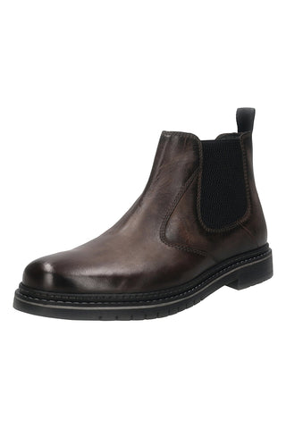 Chelsea boots marroni in pelle con suola carrarmato Bugatti 331AON323200