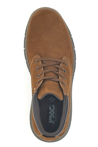 iMac 85256030252017 Mittelhohe braune Lederschnürschuhe mit gepolstertem Schaftrand