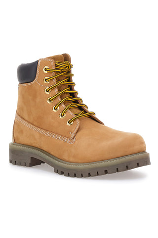 Boardman 11114509 Ockerfarbene Stiefeletten mit gepolstertem Kragen