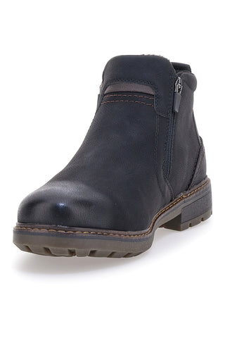 Relife 20821B16R schwarze wasserabweisende Stiefeletten mit seitlichem Reißverschluss