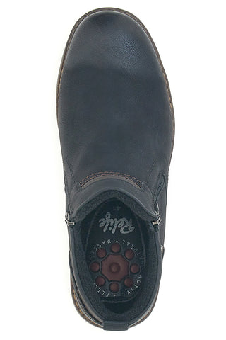 Relife 20821B16R schwarze wasserabweisende Stiefeletten mit seitlichem Reißverschluss