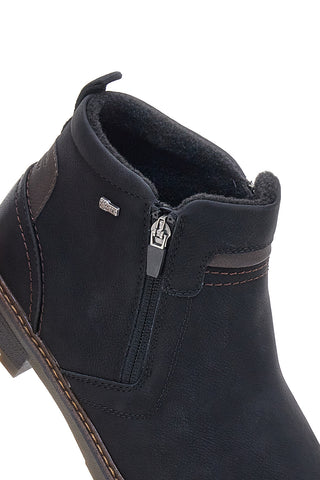 Relife 20821B16R schwarze wasserabweisende Stiefeletten mit seitlichem Reißverschluss