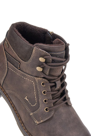 Relife 20821B21R braune wasserabweisende Stiefeletten mit warmem Futter