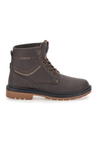 Carrera CAM759046868 braune Stiefeletten mit Kontrastnähten
