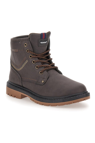 Carrera CAM759046868 braune Stiefeletten mit Kontrastnähten