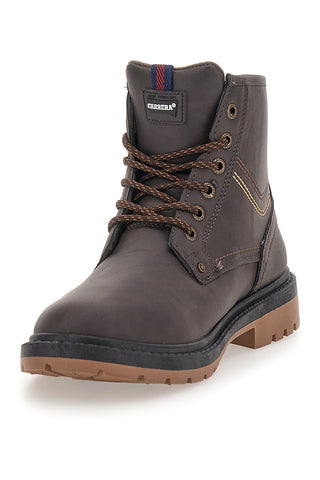 Carrera CAM759046868 braune Stiefeletten mit Kontrastnähten