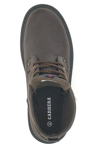 Carrera CAM759046868 braune Stiefeletten mit Kontrastnähten