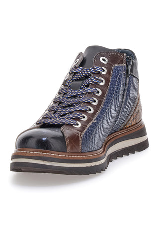 Sneakers alte blu e marroni in pelle Pittarello eco 25276052