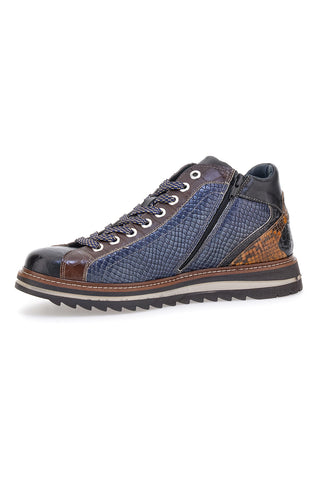 Sneakers alte blu e marroni in pelle Pittarello eco 25276052