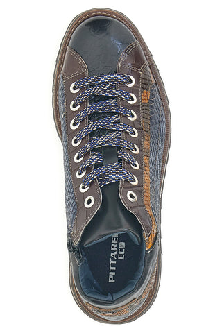 Sneakers alte blu e marroni in pelle Pittarello eco 25276052