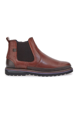 Pittarello Eco 252480052 Braune Chelsea-Stiefel aus echtem Leder mit Profilsohle