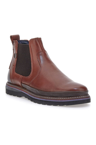 Stivaletti Beatles Chelsea boots marroni in vera pelle con fondo carrarmato Pittarello Eco 252480052