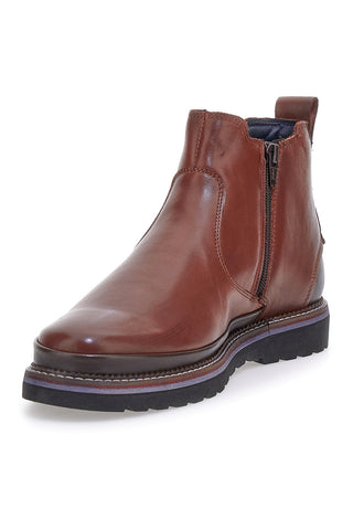 Stivaletti Beatles Chelsea boots marroni in vera pelle con fondo carrarmato Pittarello Eco 252480052