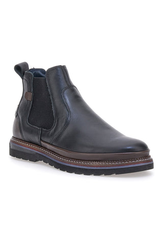 Stivaletti Beatles Chelsea boots marroni e neri in vera pelle con fondo carrarmato Pittarello Eco 252480052