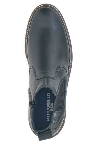 Stivaletti Beatles Chelsea boots marroni e neri in vera pelle con fondo carrarmato Pittarello Eco 252480052