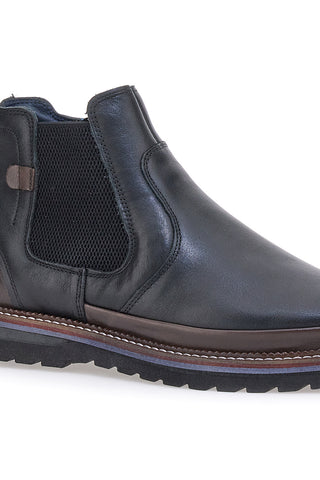 Stivaletti Beatles Chelsea boots marroni e neri in vera pelle con fondo carrarmato Pittarello Eco 252480052